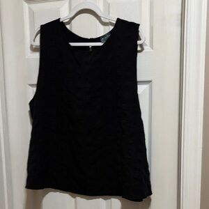 ARULA Black Textured Tank Top